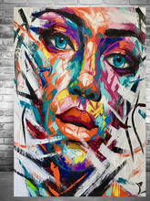 Pinturas en lienzo de arte de calle de chica Africana abstracta, carteles artísticos de Graffiti de chica colorida moderna e impresiones de cuadros de pared 2024 - compra barato
