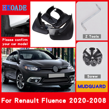 Car Fender Mud Flaps For Renault Fluence 2020-2008 Mudguards Splash Guards Fender Mudflaps Car Fender Accessories 2024 - buy cheap