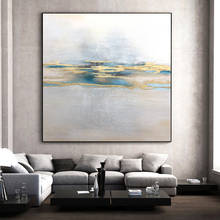 Pure hand-painted Nordic-style Living Room Light Luxury Abstract Paintings Horizontal Version Vertical Version Of Decorative Pai 2024 - buy cheap