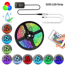 LED Strips Lights Infrared Controller Led RGB 5050 SMD Flexible Waterproof Tape Diode 5M 10M 15M 20M DC 12V Remote Control+Adapt 2024 - buy cheap