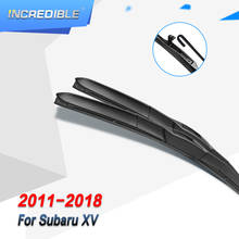 Increíble escobillas de limpiaparabrisas híbridas para Subaru XV, brazos de gancho/brazos de botón pulsador, 2011, 2012, 2013, 2014, 2015, 2016, 2017, 2018 2024 - compra barato