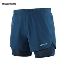 Bermacar-shorts de corrida masculino com forro longo, esportivo, de secagem rápida, para treino crossfit, fitness, bg008 2024 - compre barato