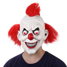 Cosplay Masks Latex Horror Pennywise Clown Joker Mask Wig Smile Killer Red Nose Cosplay Party Christmas Halloween Costume Props 2024 - buy cheap