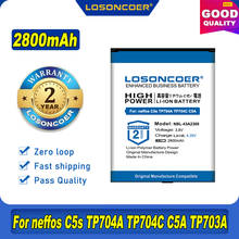 LOSONCOER-Batería de NBL-43A2300 Original, 100% mAh, para Neffos C5s, TP704A, TP704C, C5A, TP703A, 2800 2024 - compra barato