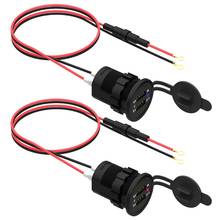 Enchufe de encendedor de cigarrillos para motocicleta, Conector de cargador y convertidor de fusible para vehículo, a prueba de agua, IP66, 12V, CC, 2 USB 2024 - compra barato