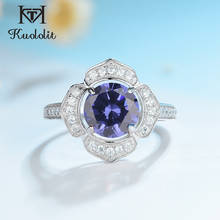 Kuololit-Anillo de tanzanita clásico para mujer, anillos de plata 925 sólida para mujer, joyería fina de marca, regalo para mujer 2024 - compra barato