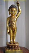 906++++++collectibles Tibetan Buddhist bronze boy kid shakyamuni nice face buddha statue 2024 - buy cheap