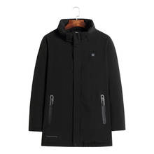 Размера плюс 8XL 7XL модная новинка зимы Куртка Для мужчин теплое пальто Модные Повседневное парка Электрические Тепловые Пальто Для мужчин для зимнее пальто 2024 - купить недорого