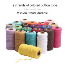 100% Cotton Rope Colorful Twine Macrame Cord String Thread For Party Wedding Decoration Accessory DIY cord 2mm*100m 2024 - buy cheap