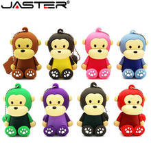 JASTER Cartoon Cute Monkey USB Flash Drive Pendrive 4GB 8GB 16GB 32GB 64GB USB Stick External Memory Storage Pen Drive cute gift 2024 - buy cheap