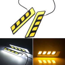 1PC LED COB Fog Lamp Car Daytime Running DRL Waterproof With Turn Signal Light 2024 - buy cheap