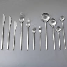 Luxury Silver Dinnerware Set 18/10 Stainless Steel Tableware Set Knife Fork Spoon Kitchen Dinner Cutlery Flatware Set 2024 - buy cheap