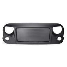 Car Front Grille Matt Black Grill w/ Insert Kit For Jeep Wrangler JK 2007 2008 2009 2010 2011 2012 2013 2014 2015 2016 2017 2018 2024 - buy cheap