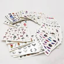 50pcs Fruit Butterfly Transfer Water Decals Nail Art Stickers Mix Floral Flamingo Elk Nails Foils Manicure Sliders Accessories 2024 - buy cheap