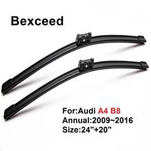 Wiper Blade for Audi A4 B8 Windscreen Bexceed Car Windshield 24"+20" 2009 2010 2011 2012 2013 2014 2015 2016 2024 - buy cheap