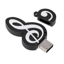 USB 2,0, милая мультяшная карта памяти, музыкальный символ, USB 2,0, внешний USB флеш-накопитель, карта памяти 2024 - купить недорого