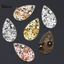 BoYuTe (10 unids/lote) 45*27MM Metal latón ahueca hacia fuera el COLLAR COLGANTE Flor Mariposa Diy hecho a mano accesorios de joyería 2024 - compra barato