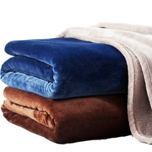 Super Soft Flannel Blankets For Beds 230Gsm Thin Solid Coral Fleece Faux Fur Winter Sofa Cover 19 Color Bedspread Blanket 2024 - купить недорого