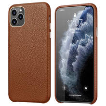 2020 New Hot Full Grain Genuine Leather Cover For Iphone 7 8 Plus X Xr Xs 11 Pro Max 5.8 6.1 6.5 Natural Cowhide Back Phone Case 2024 - buy cheap
