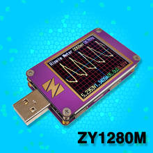 ZY1280M Скоп-тестер емкости и напряжения USB протокол быстрой зарядки PD3 QC4 SC PPS VOOC 2024 - купить недорого