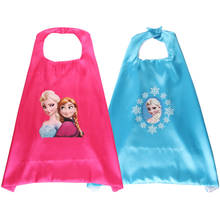 Figuras de Frozen de Disney para niños y niñas, capa de exhibición de la princesa Elsa, Anna, Spiderman, Thor, accesorios de fiesta de Halloween, regalo de 70x70CM 2024 - compra barato