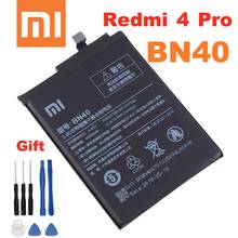 Xiao-bateria original bn40 4100 mah para xiaomi redmi 4 pro prime, 3g ram, 32g rom, substituição de celular + ferramentas 2024 - compre barato