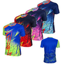 Camiseta estampada com nome!, camisetas de tênis para homens e mulheres, camisetas de tênis de mesa para homens e mulheres, kit de camiseta para badminton 7329 e 7330 2024 - compre barato