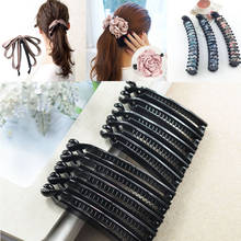 10 pçs 10cm 8cm coreano quadrado bna grampos de cabelo diy acessórios de cabelo preto 2024 - compre barato