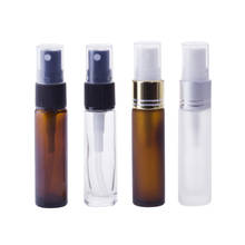 Botella pequeña de vidrio esmerilado para Perfume, botella pequeña portátil de vidrio esmerilado transparente ámbar, espray cosmético, tubo de prueba de muestra, viales de vidrio grueso, 12x10ML 2024 - compra barato