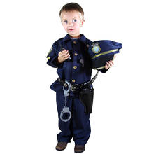 Deluxe policial traje e jogo de role play kit meninos halloween carnaval festa desempenho vestido fantasia uniforme outfit 2024 - compre barato
