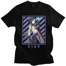 Mens Xiao Genshin Impact Anime Japanese T Shirts Short Sleeves Cotton Tshirt Handsome T-shirt Designer Game Tee Slim Fit Apparel 2024 - buy cheap