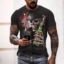 Summer New Skull Print 3D Personality T Shirts For Men/women Sportswear Harajuku Casual Tops Male Oversized Tops Tees XXS-9XL 2024 - купить недорого