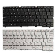Novo teclado de laptop para lenovo ideapad 110s, 110s-11, 110s-11ibr, 110s-11ast, 110s-11iby, inglês, preto/branco 2024 - compre barato
