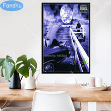 Cartaz de arte eminem o marshall mathers rap hip hop estrela cartazes e impressões decoração da parede pintura em tela sala de estar decoração da sua casa 2024 - compre barato