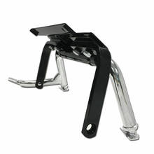 Heavy Duty Adjustable Chrome-Black Center Stand For Harley Touring FLH FLT Electra Road Glide Road King 1999-2008 2007 2006 2005 2024 - buy cheap
