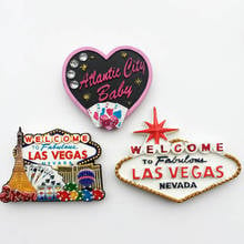 BABELEMI 3D Resin UAS Casino Las Vegas Fridge Magnet Refrigerator Tourist Souvenir Crafts Magnetic Sticker Handmade Home Decor 2024 - buy cheap