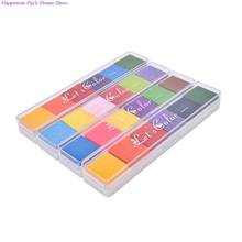 Non-Toxic Gradient Color Ink Pad Inkpad Rubber Stamp Oil Based Finger Print Nice Gift For Children Stamp DIY Art 2024 - buy cheap
