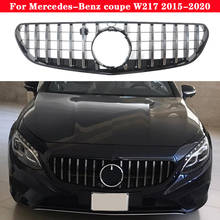 Rejilla central de estilo de coche para mercedes-benz Clase S coupe W217, parachoques delantero de plástico ABS GT, barra vertical, 2015-2020 2024 - compra barato