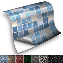 Azulejos con patrón de mosaico para decoración de pared, adhesivo impermeable para pared de cocina, baño y ducha, 10x10cm, 25/50/100 Uds. 2024 - compra barato