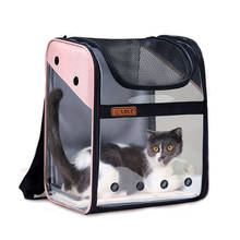 Выдвижная Сумка-переноска для кошек, прозрачный дышащий портативный дорожный рюкзак для кошек и маленьких собак 2024 - купить недорого