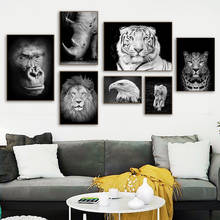 Leão leopardo tigre gorila águia arte da parede pintura em tela nórdico cartazes e quadros de parede animais escandinavo decoração casa 2024 - compre barato