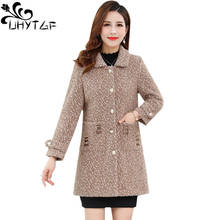UHYTGF Quality Mink Fleece Winter Woolen Jacket Women Fashion  Mother Thick Warm Outerwear Casual 5XL Plus Size Coat Female 1333 2024 - buy cheap