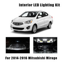 8pcs White LED Bulbs Interior Dome Light Kit For 2014 2015 2016 Mitsubishi Mirage Trunk Cargo License Plate Lamp 2024 - buy cheap