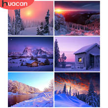 HUACAN Pictures By Number Winter Kits Home Decor Painting By Numbers Snow Scenery DIY Drawing On Canvas HandPainted Art Gift 2024 - buy cheap