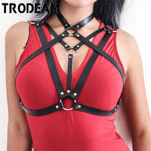 TRODEAM Leather Harness Bondage Bdsm Lingerie Goth Chest Harness Belts For Women Waistband Bra Cage Sexy Suspenders Harajuku Top 2024 - buy cheap