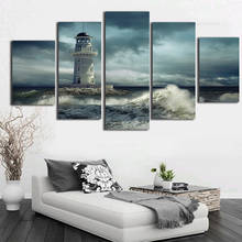 Sea Lighthouse Home Decoration Canvas Painting Landscape Wall Picture for Living Room Decoration Posters and Prints Five-Piece 2024 - buy cheap