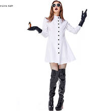 Abrigo blanco Mujer Doctor uniforme Cosplay Halloween enfermera disfraz carnaval Purim mascarada club nocturno juego de rol vestido de fiesta 2024 - compra barato