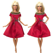 NK 1 шт. новейшая кукла благородное красное платье Красивая Повседневная Одежда модное платье для Барби аксессуары кукла лучший подарок для ребенка девочки 3X 2024 - купить недорого