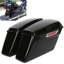 Motocicleta difícil alforjes sela sacos para harley touring road king electra glide rua glide estrada glide 2014-2020 2024 - compre barato