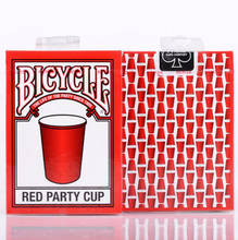 1 Deck Bicycle Red Plastic Cup Playing Cards Magic Regular Playing Cards poker Standard Decks Magic Trick for Magician 2024 - buy cheap